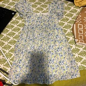 Janie and Jack Blue and Yellow Floral Kids Dress